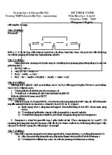 Đề thi olympic môn Hóa học - Lớp 10 năm học 2008  2009